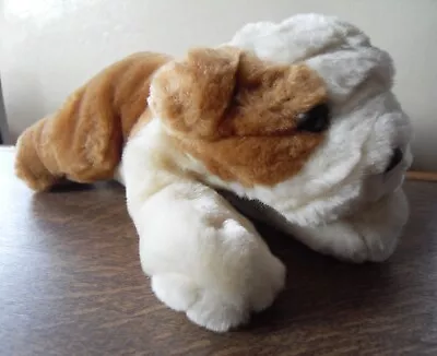 Keel Toys Bulldog Dog Laying Soft Toy Beanie 8 Inch Simply Soft Collection • £6