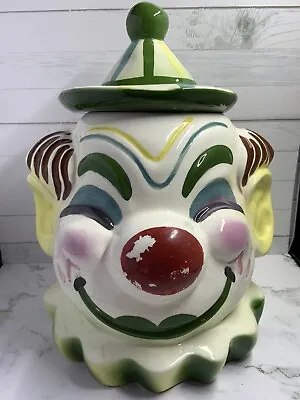$34.99 • Buy Vintage 1950’s Sierra Vista Ceramic Clown Cookie Jar 11” Made In USA