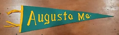 Rare 1920's 26 Inch AUGUSTA MAINE Hand Sewn Original Felt Pennant-Great Display • $90.99