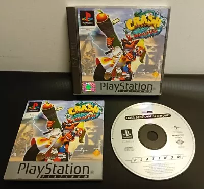 Crash Bandicoot 3 Warped PlayStation 1 (PS1) Complete Boxed • £12