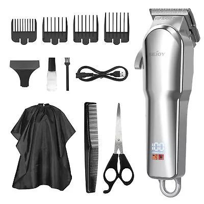 Professional Hair Clippers Barber Hair Cutting Kits Cordless Men's Beard Trimmer • $27.19