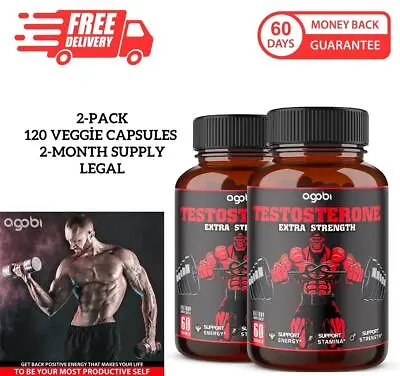 $26.63 • Buy 2-Pack Legal STEROID ANABOLIC Pills 120 BULKING Testosterone Booster MUSCLE GROW