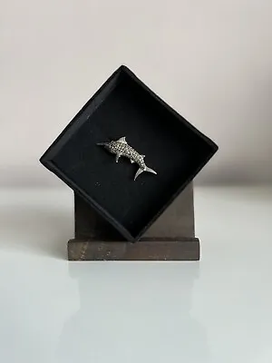 £10 • Buy Lovely Little Vintage Marcasite Fish Brooch Gift Boxed