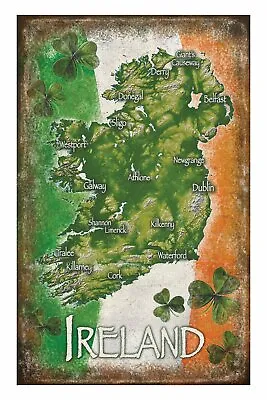 £6.39 • Buy Irish Map And Tricolour 100% Cotton Tea Towel (sg)