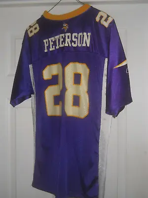 Minnesota Vikings NFL Football Jersey Adrian Peterson Youth XL 18-20 Team Reebok • $14