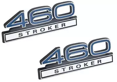 460 7.5 Liter Stroker Emblem Badge Logo In Blue & Chrome Trim - 4  Long - Pair • $22.67