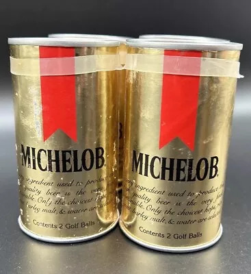 4 Michelob Pull Tab Beer Cans With 2 Golf Balls Each 8 Golf Balls Total Sealed • $29.95