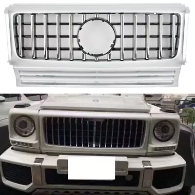 Grille Silver Chrome GT-R Style Fit For Mercedes-Benz W463 G500 G550 G63 G55 • $329