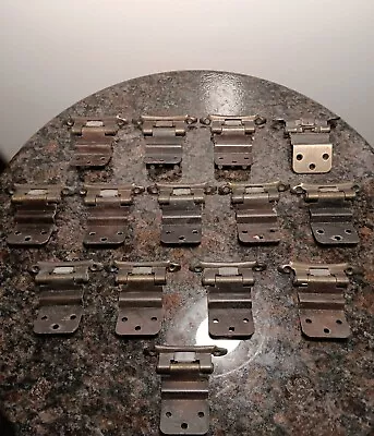 Vintage Amerock Brass Cabinet Spring Wrap Self Closing Hinges Lot Of 14 • $30