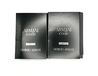 2 X Giorgio Armani Armani Code Parfum Mens Cologne Spray Sample 1.2mL / 0.04oz • $13.99