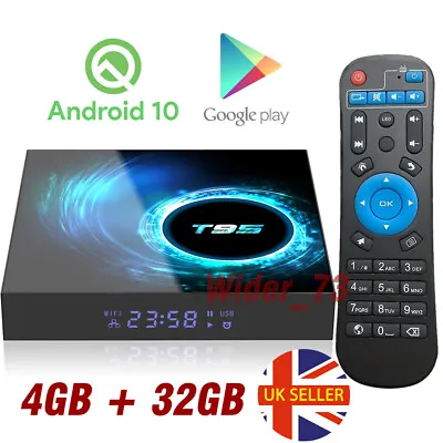 £39.95 • Buy 2022 NEW T95 Android 10.0 TV Box 4GB+32GB Quad Core HD Media Player WIFI HDMI UK