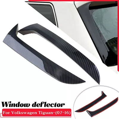 For 2007-2016 VW Tiguan MK1 Gloss Black Rear Window Visor Spoiler Side Wing Trim • $23.99