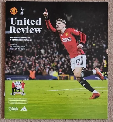 Manchester United V Tottenham 14th Jan '24 Matchday Programme Pin Badge & Pen • £7.50