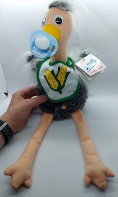 $19.99 • Buy Vintage Ostrich Plush W/ Pacifier & Bib Davis Equine Gifts Stuffed Animal 1998