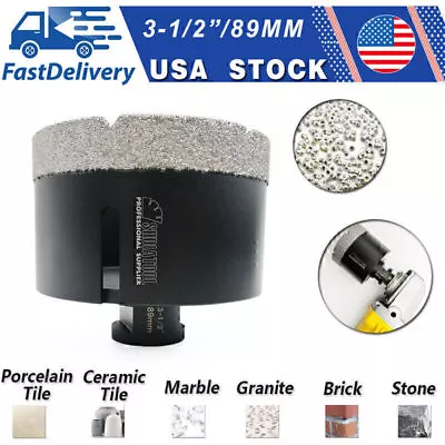 3-1/2  Dry Diamond Drilling Bit Tile Hole Saw For Concrete Granite Grinder 5/8 • $49.99