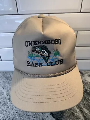 Vintage Owensboro Bass Club KY  Trucker Hat Snapback Hat Cap Fishing Lake • $14.99