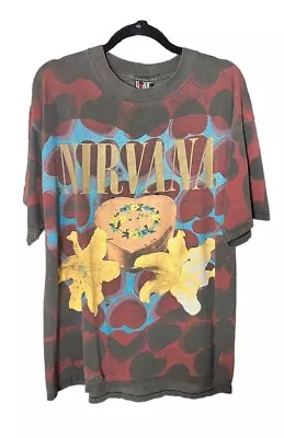 Vintage VTG Nirvana Heart Shaped Box XL Shirt Giant By Tultex Kurt Cobain • $3500