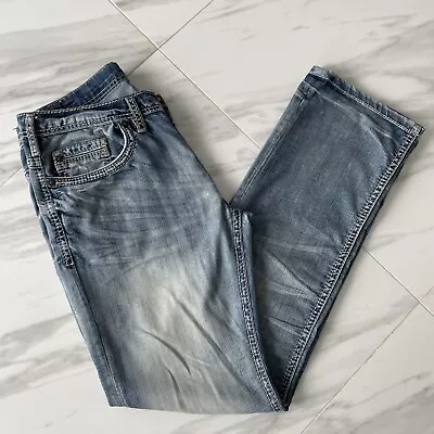 Buffalo David Bitton Men’s Six-X Slim Straight Blue Jeans Size 32x32 • $29