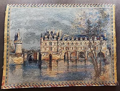 Vintage Woven Jacquard Tapestry Of The Chateau De Chenonceau Made In France • $75
