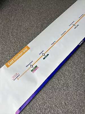 August 1999 East London Line London Underground Tube Map Car Diagram (L.049) • £74.99