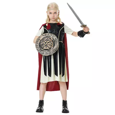 New Halloween Costume  Girls' Performance Clothing Cos Roman Gladiator Clothing • $52.24