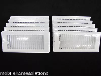 Mobile Home RV Parts. Floor Register 4  X 10 . White Metal Floor Vent  Lot Of 10 • $82.88