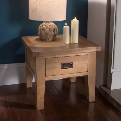 Classic Cotswold Oak Lamp Side Table Home Furniture Living Room Bedroom • £127.99