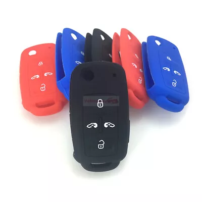 $4.96 • Buy Fit VW Sharan Multivan 4 Button Remote Smart Key Fob Silicone Skin Case Cover