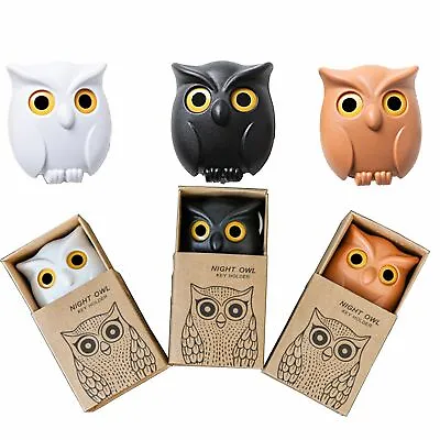 £4.28 • Buy Key Holder Hanging Tool Owl Keychain Magnetic Wall Key Holder Black White Brown