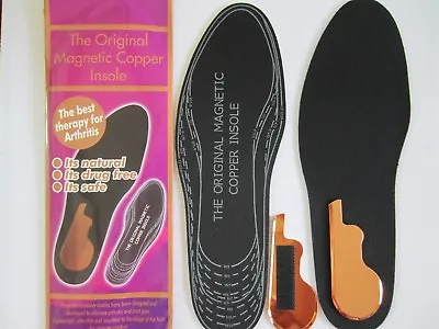 Magnetic Copper Shoe Insoles/inserts. Arthritis/back/pain Relief Etc Mens/ladies • £22.99