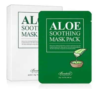 5 X BENTON Aloe Soothing Mask Pack (5 Sheet) UK SELLER • £13.50