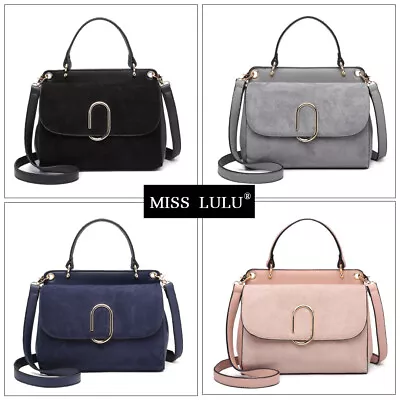 MISSLULU Ladies Suede Leather Cross Body Shoulder Bag Women Stylish Handbag  • £12.99