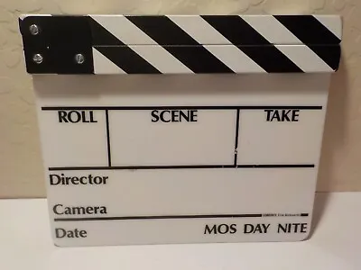Movie Director's CAMERA SLATE B/W Plexiglas Board W/ Clap Stick Sobrante Film • $4.25