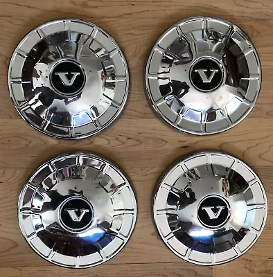 1960s 1970s? Volvo  Ribbed  Stainless Dog Dish Poverty Hub Cap Wheel Covers (4) • $32.97