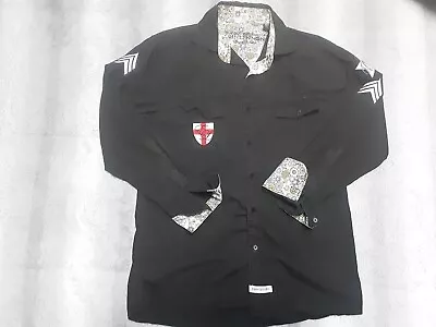 Art Of John Lennon ENGLISH LAUNDRY Black Button Down Shirt Men's Small • $10.97