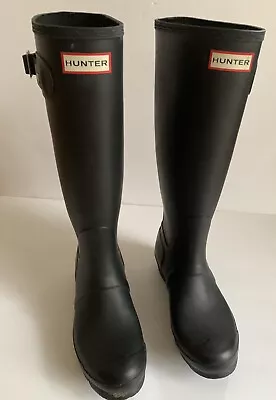 Hunter Original Tall Rain Boots For Women Size US 6 - Black • $25