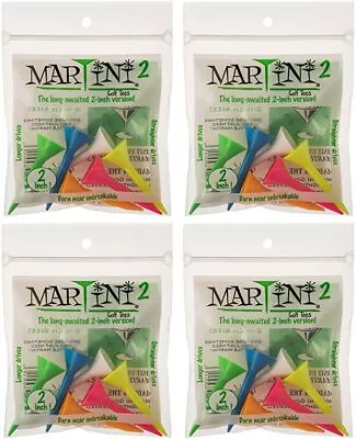 Martini Golf Tees 2  - 4 Packs Of Mixed - 24 Tees Total - Virtually Unbreakable • $19.99