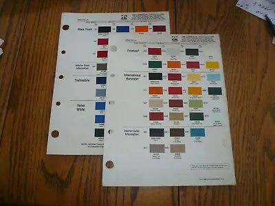 1986 Fruehauf Mack Intern'l Volvo Commercial Colors PPG Color Chip Paint Sample  • $9.99