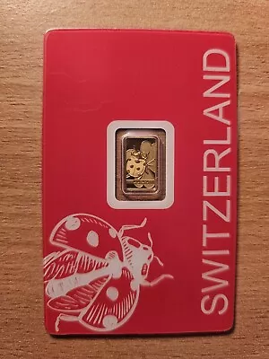 1g 1 Gram Pamp Suisse Gold Bar Switzerland Ladybird In Numbered Assay Blister • £99.99