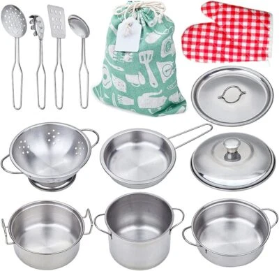 $22.50 • Buy Play Pots And Pans Toys For Kids, Kitchen Playset Pretend Play Toys - Pretend Co