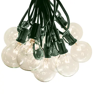 G50 Clear Outdoor String Lights Green Wire Patio Party Wedding Yard Waterproof • $89.95