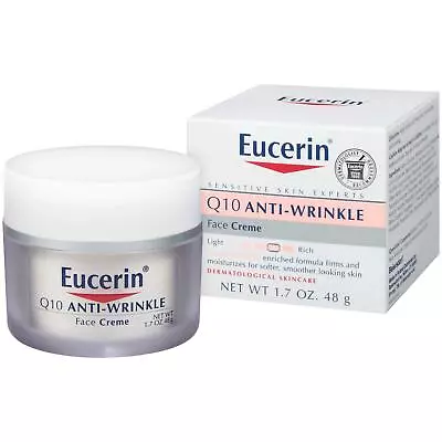 Eucerin Q10 Anti-Wrinkle Face Cream - Fragrance Free Moisturizes For Softer • $14.09