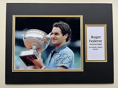 £129.99 • Buy Tennis Roger Federer Signed 16  X 12  Double Mounted Display