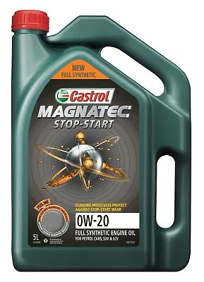 $63.95 • Buy Castrol MAGNATEC 0W-20 Stop-Start Full Synthetic Engine Oil 5L 3414099 Fits L...