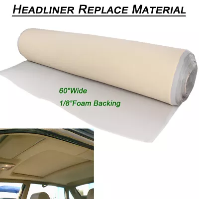 For SUV Dodge Durango & Grand Caravan Replacement Velvet Beige Headliner Fabric • $85.49