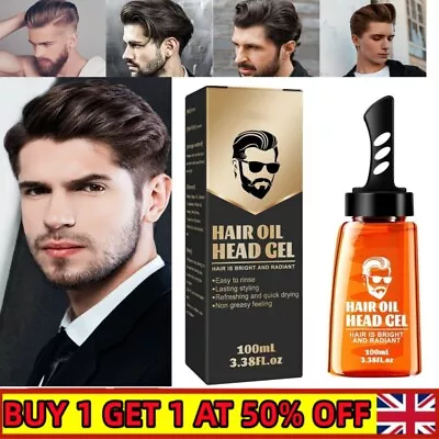 2 In 1 Hair Wax Gel With Comb Long Lasting Men'S Hair Styling Gel Tool Hair UK • £7.39