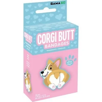 Corgi Butt Pattern Self-Adhesive Fun Novelty Bandages 18pcs • $9.49