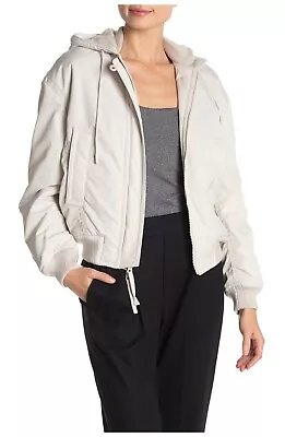 NWT Vince Soft Faux Shearling Lined Zip Bomber Jacket LUCITE Large MSRP $525 • $299