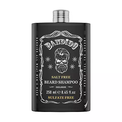 Bandido Beard Shampoo | Exclusive Salt Free & Sulfate Free Beard Shampoo 250 Ml • £11.99