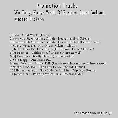 CD RapPop Promo. WuTang Kanye West DJ Premier Janet Jackson Michael Jackson • $10